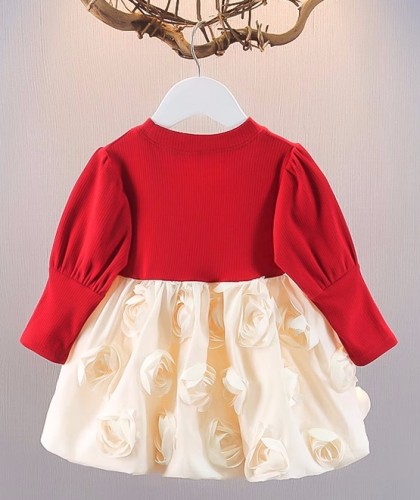 春季嬰兒蝴蝶結公主紗裙 / 禮服裙 / 周歲服
