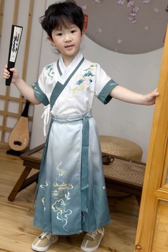 夏款兒童民族服 / 兒童漢服 / 演出服