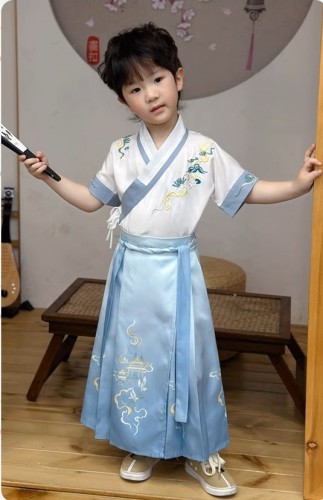 夏款兒童民族服 / 兒童漢服 / 演出服
