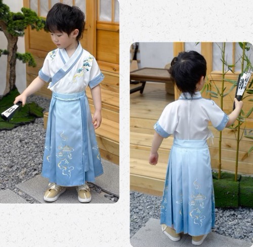 夏款兒童民族服 / 兒童漢服 / 演出服