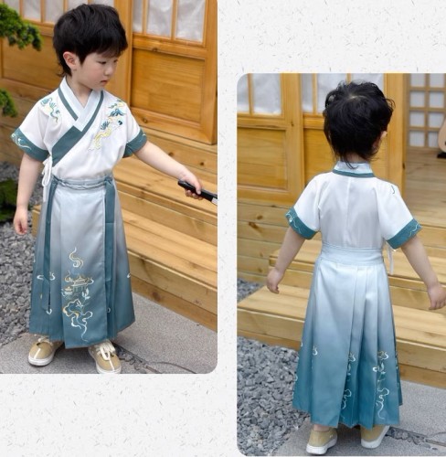 夏款兒童民族服 / 兒童漢服 / 演出服