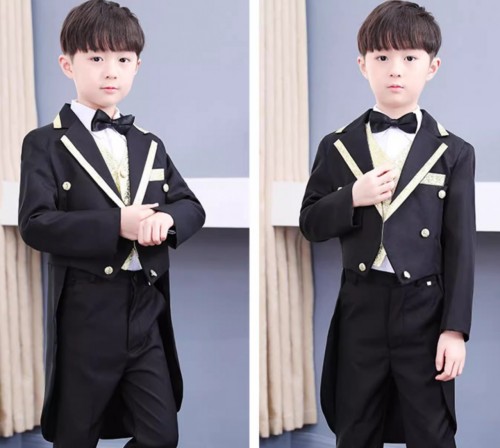 春夏男童英倫燕尾西裝 / 花童服 / 主持人服 / 演出服 (6件套裝)