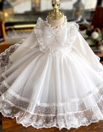 春秋女童婚纱 /  女童公主蓬蓬裙  / 花女裙 / 禮服裙