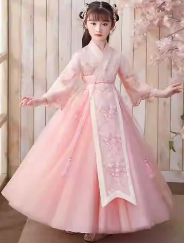 春秋季女童漢服 / 女童唐裝 / 表演服