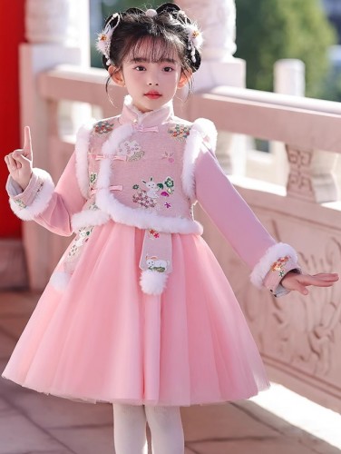 冬季女童中式漢服 / 拜年服