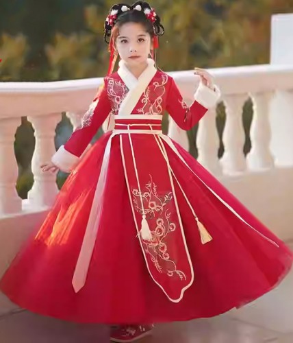 秋冬女童漢服 / 兒童唐裝