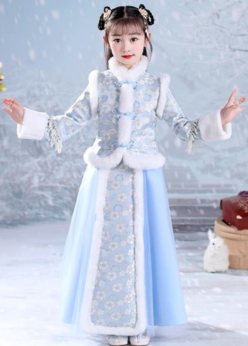 秋冬女童汉服 / 女童加厚拜年服