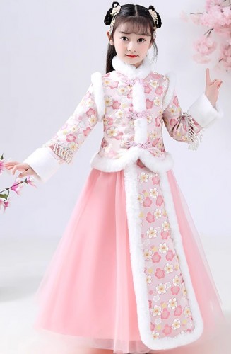 秋冬女童漢服 / 女童加厚拜年服