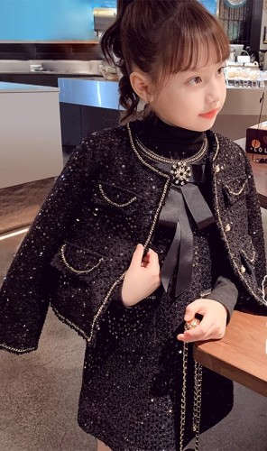 秋冬女童亮絲珠片套裝 ( 兩件套裝 )