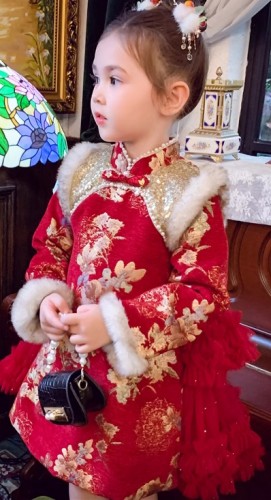 冬裝女童旗袍 / 女童唐裝 / 拜年服