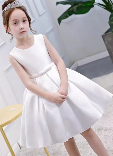 女童緞面公主裙 / 主持人服 / 演出服 / 晚禮服