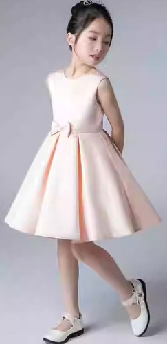 女童緞面公主裙 / 主持人服 / 演出服 / 晚禮服