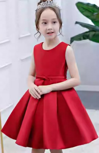 女童緞面公主裙 / 主持人服 / 演出服 / 晚禮服
