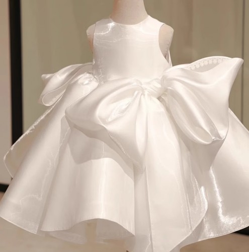 女童緞面婚紗 / 花女裙 / 女童公主蓬蓬裙 / 主持人服