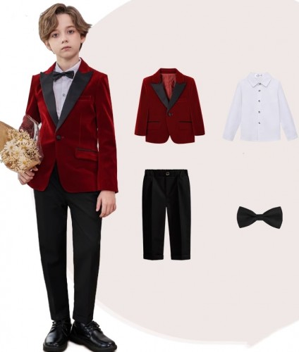 男童英倫西裝 / 花仔服 / 主持人服 / 演出服 (4件套 )