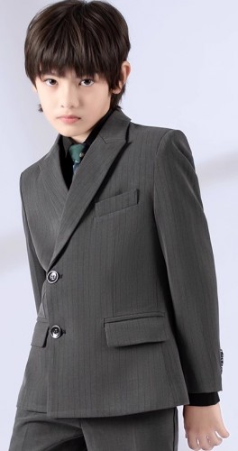 春秋兒童條紋西裝 / 花仔服 / 主持人服 / 演出服 (五件套)