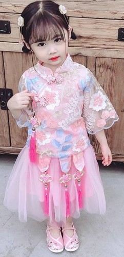 夏裝兒童漢服 / 女童唐裝 / 表演服