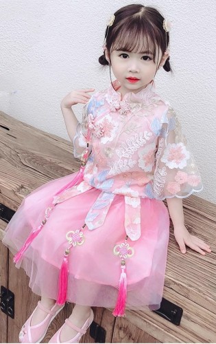 夏裝兒童漢服 / 女童唐裝 / 表演服