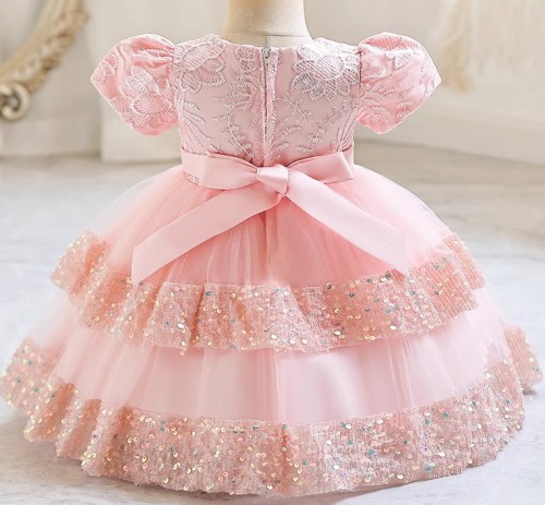 夏季嬰兒短袖婚紗 / 女童公主裙 / 女童蛋糕蓬蓬裙 / 禮服裙