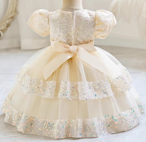夏季嬰兒短袖婚紗 / 女童公主裙 / 女童蛋糕蓬蓬裙 / 禮服裙