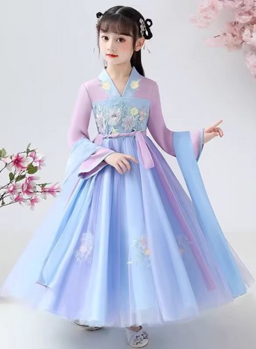 夏裝短袖女童古裝襦裙 / 女童漢服 / 女童唐裝