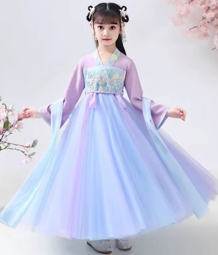 夏裝短袖女童古裝襦裙 / 女童漢服 / 女童唐裝