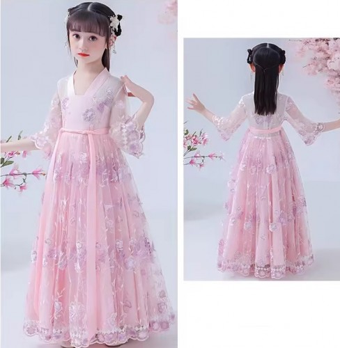 夏裝短袖女童古裝襦裙 / 女童漢服 / 女童唐裝