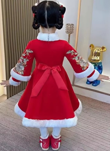 冬季女童漢服 / 女童旗袍 / 女童唐裝 / 拜年服