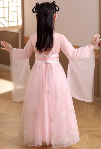 女童長袖漢服 / 女童古裝 / 演出服