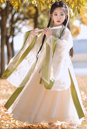 女童長袖漢服 / 女童古裝 / 表演服