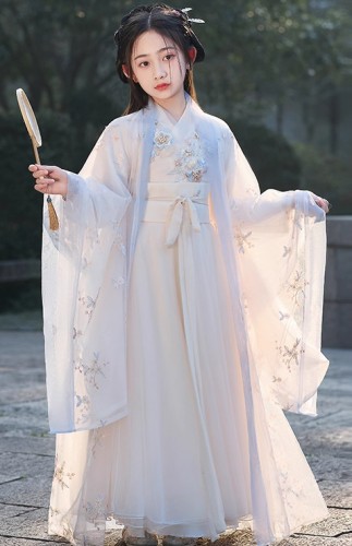 女童長袖漢服 / 女童古裝 / 表演服