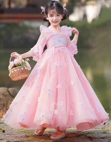 夏季女童漢服 / 兒童古裝公主裙