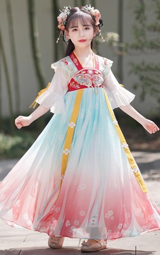 夏季女童漢服 / 兒童古裝公主裙