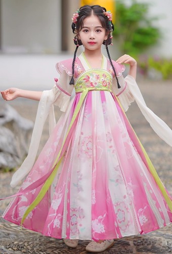 夏季女童漢服 / 兒童古裝公主裙