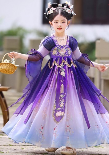夏季女童漢服 / 兒童古裝公主裙