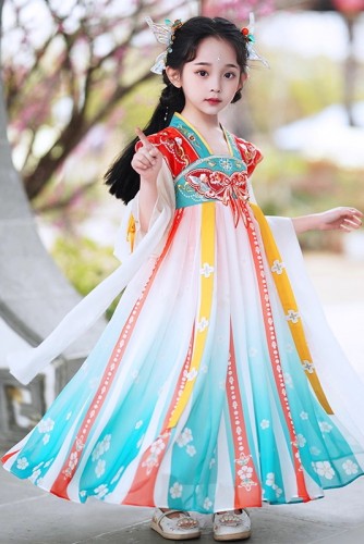 夏季女童漢服 / 兒童古裝公主裙