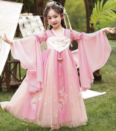 夏季女童漢服 / 女童唐裝 / 女童古裝公主裙