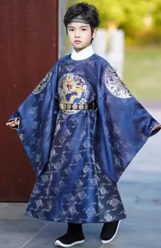 兒童古裝圓領龍袍服 / 演出服
