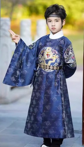 兒童古裝圓領龍袍服 / 演出服