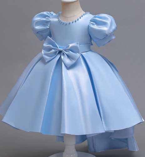 女童緞面公主裙 / 花女裙 / 女童禮服裙 / 主持人服
