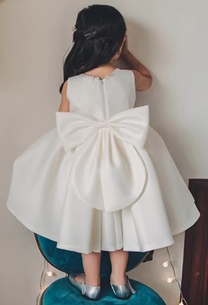 女童無袖蝴蝶結緍紗 / 女童蝴蝶結蓬蓬紗裙 / 女童公主裙 / 禮服裙 / 演出服