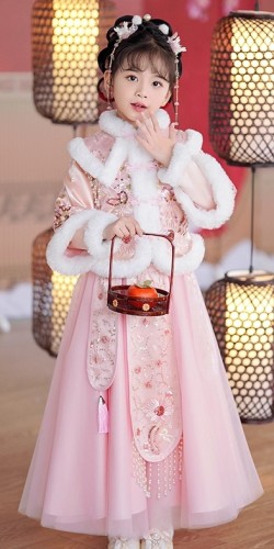 秋冬女童漢服 / 女童唐裝 / 女童拜年服