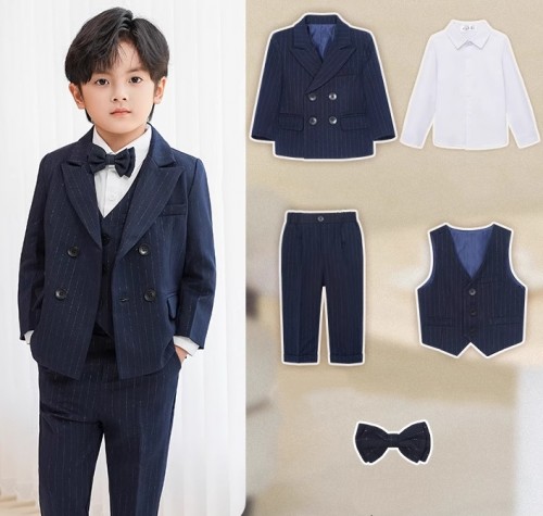 秋季男童英倫西裝 / 花仔服 / 男童禮服 / 主持人服 / 演出服 (五件套)