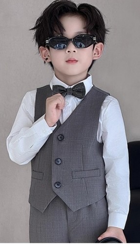 春秋男童英倫西裝 / 花童服 / 主持人服 / 演出服 ( 六件套 )