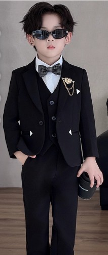 春秋男童英倫西裝 / 花童服 / 主持人服 / 演出服 ( 六件套 )