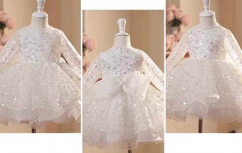 女童長袖婚紗 / 花女裙 / 女童公主裙 / 禮服裙 / 主持人服 / 演出服